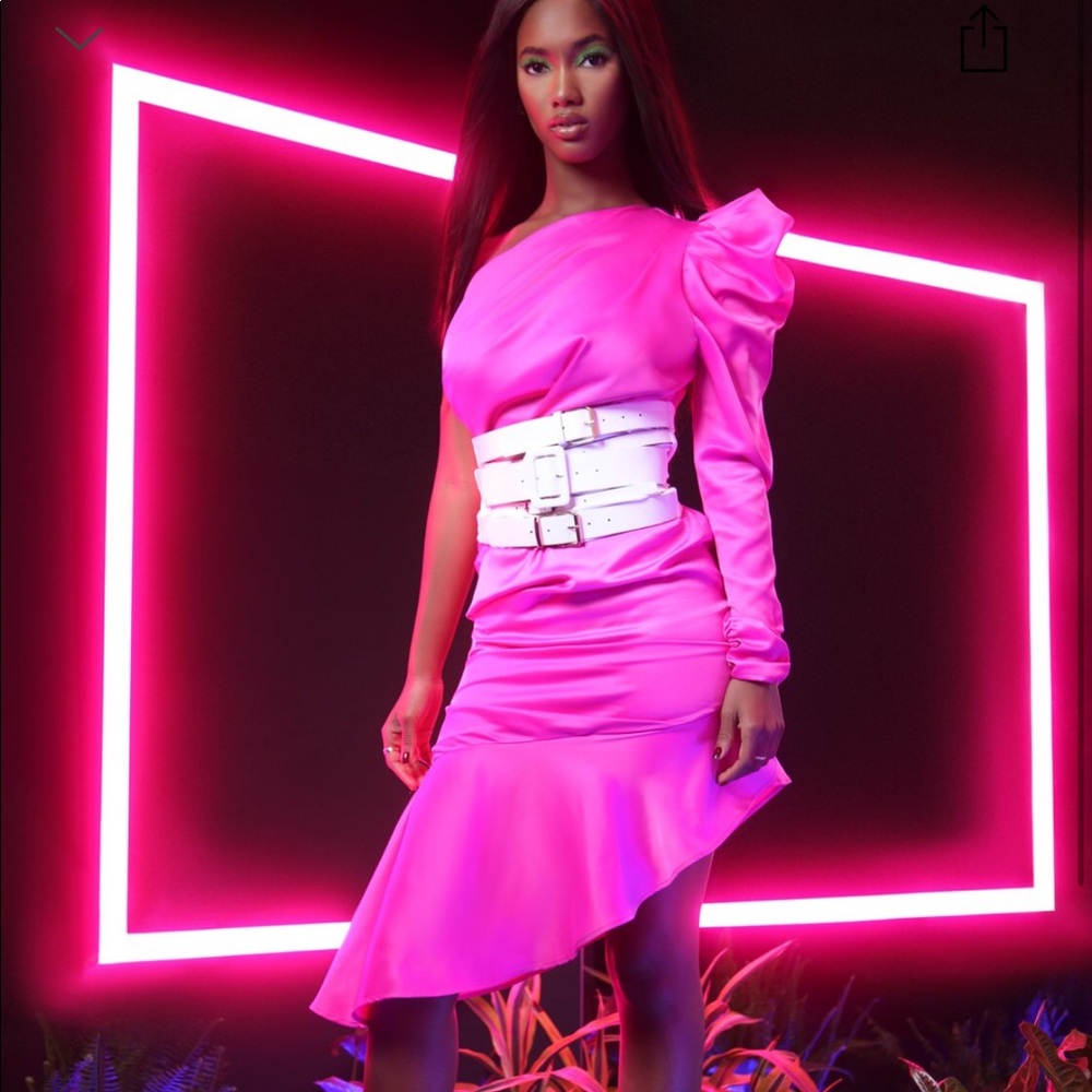 Cardi B - I Like Shining One Shoulder Dress NWT